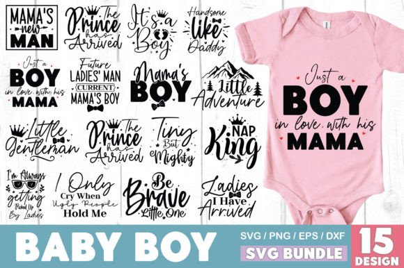 Baby Boy SVG Bundle: Graphics & T-Shirt Designs