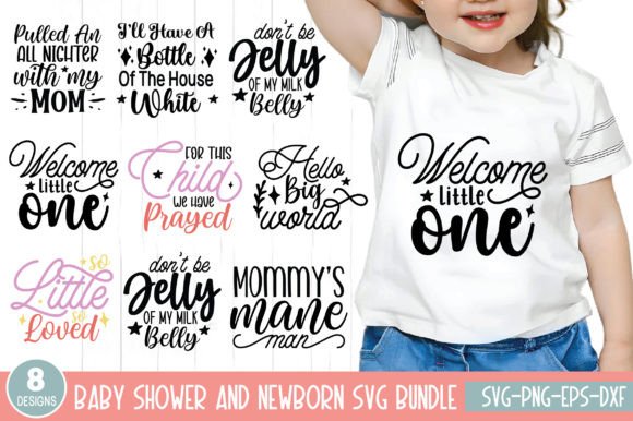 Baby Shower & Newborn SVG Bundle: Graphics for T-Shirt Designs