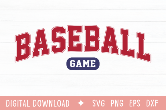 Baseball Game Color Retro Varsity SVG: Graphics & T-Shirt Designs