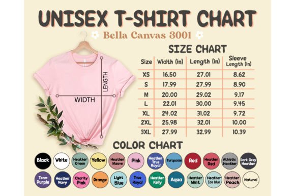 Bella Canvas 3001 Graphics for T-Shirts Branding