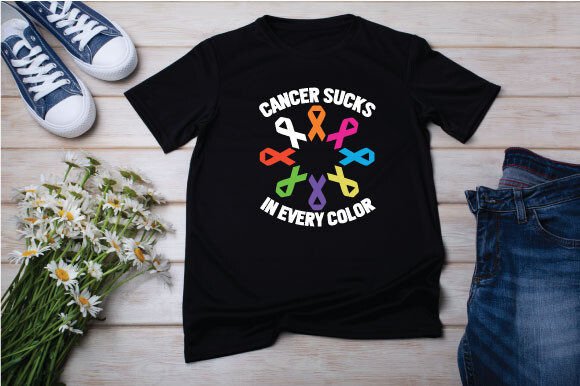 Cancer Sucks in Every Color: Graphics & T-Shirt Designs