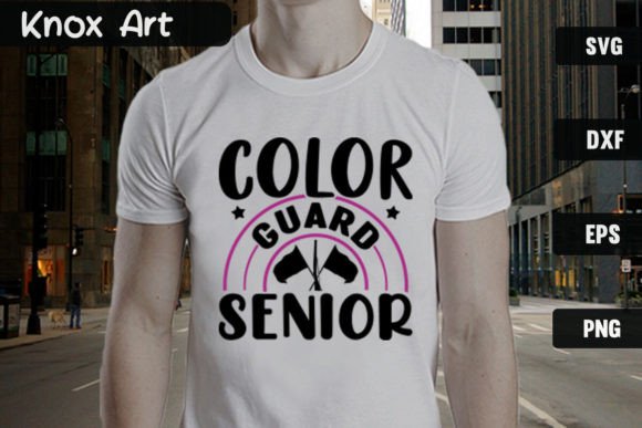 Color Guard Senior SVG Cut File Design: Graphics Review