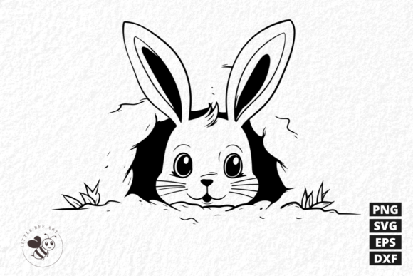 Easter Rabbit SVG Design No - 02: Graphics & T-Shirt Designs