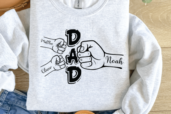 Fist Bump Father's Day SVG Bundle: Graphics & T-Shirt Designs