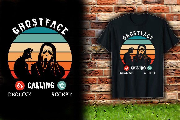 Ghostface Calling Graphics for T-Shirt Designs