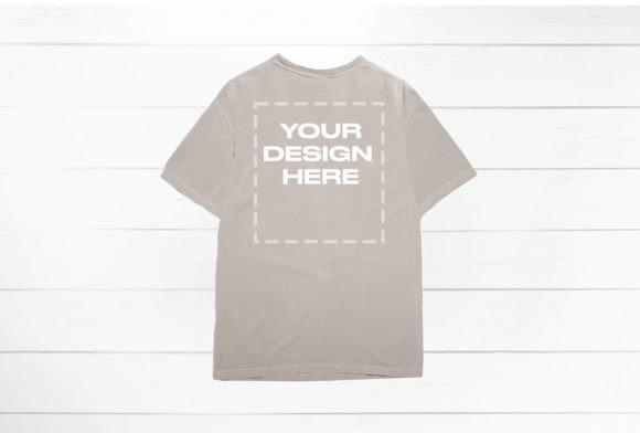 Ivory Comfort Colors Mockup Back 1717 Graphics for T-Shirts